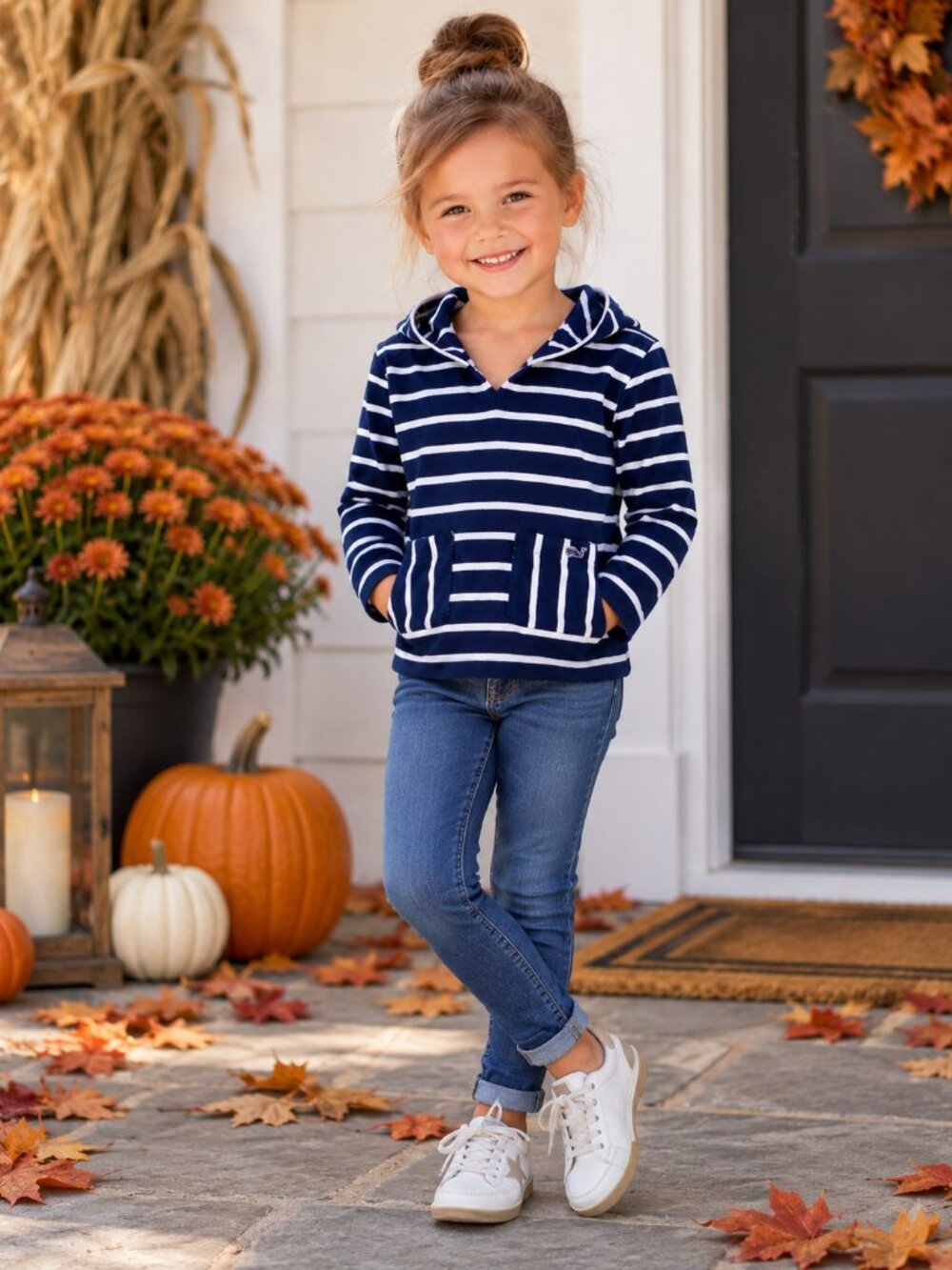 Vineyard Vines Kids Striped Terry Hoodie – Size 7/8